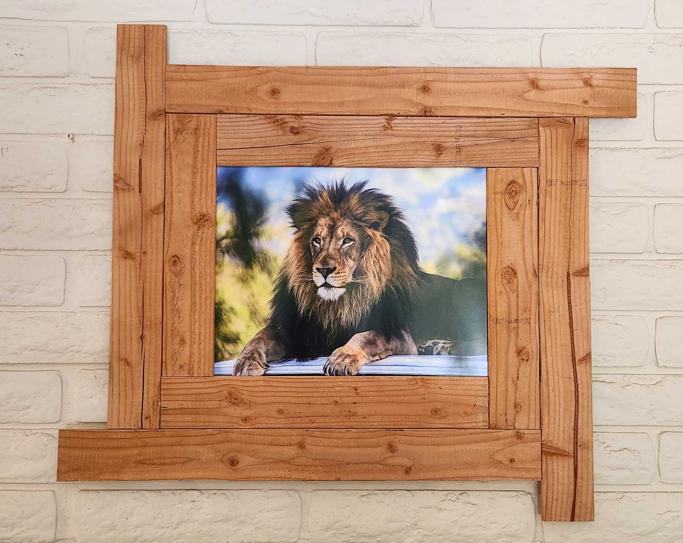 Upcycled douglas fir large picture frame